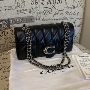 Coach Black Quilted Tabby 26
